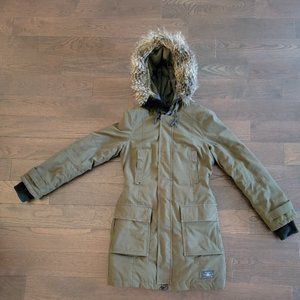 TNA Women's Bancroft Parka Size Small Olive Green